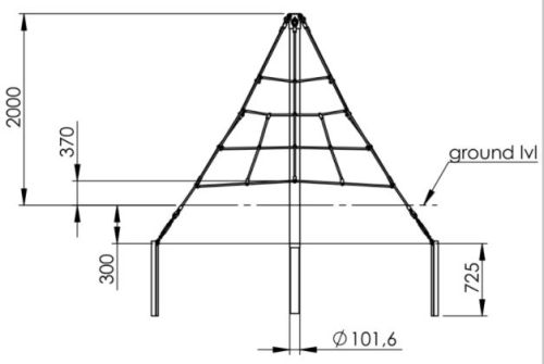 Kötélpiramis - Mikro (2m)