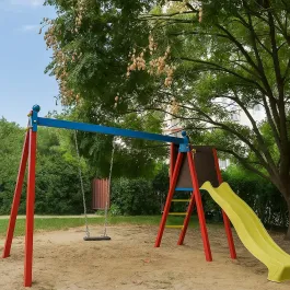 Csúszdaállvány 1,2 m-es esésmagassággal egy hintával (fém)